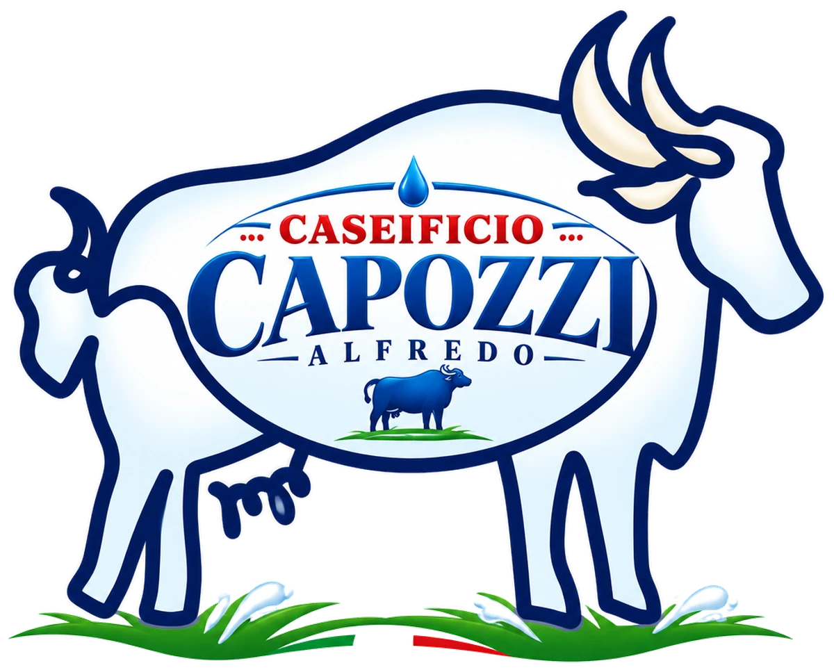 Il disegno della bufala col logo del Caseificio Capozzi Alfredo