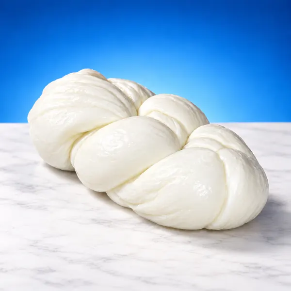 Una treccia di mozzarella di bufala